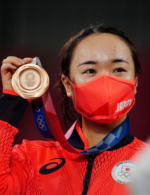 卓球女子シングルス伊藤美誠銅メダル - フォトギャラリー - 東京2020