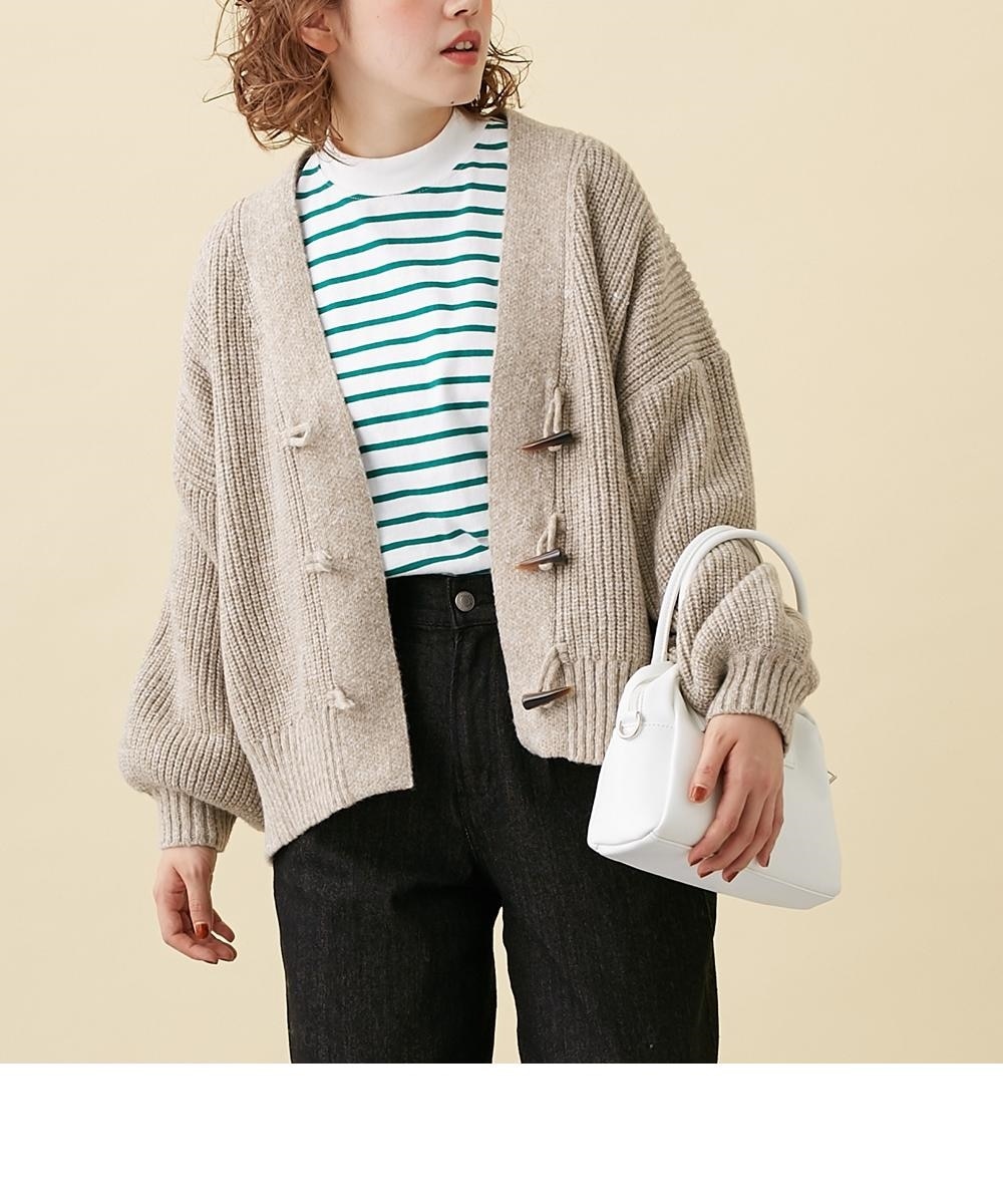 トグルボタンダッフル風ニットカーディガン ＜Le temps riche＞ 通販