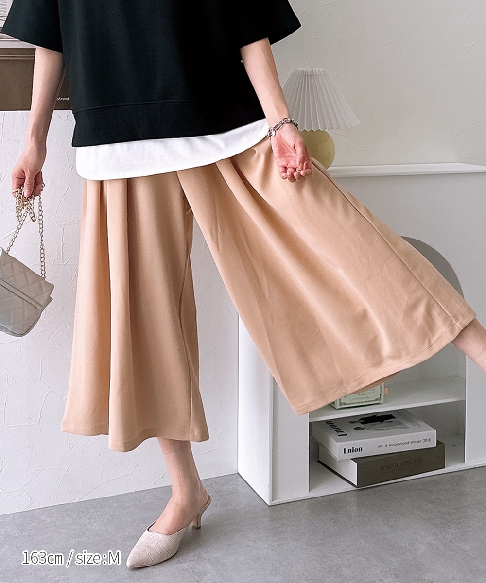 カットジョーゼットインタックワイドパンツ 通販【ニッセン】