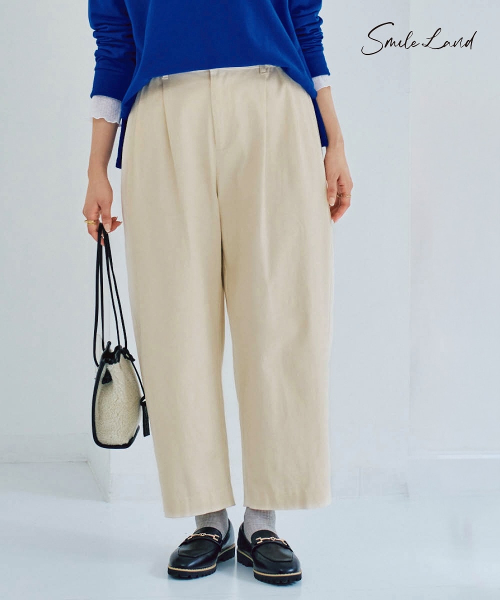 大きいサイズ ストレッチコクーンシルエットパンツ 通販【ニッセン】