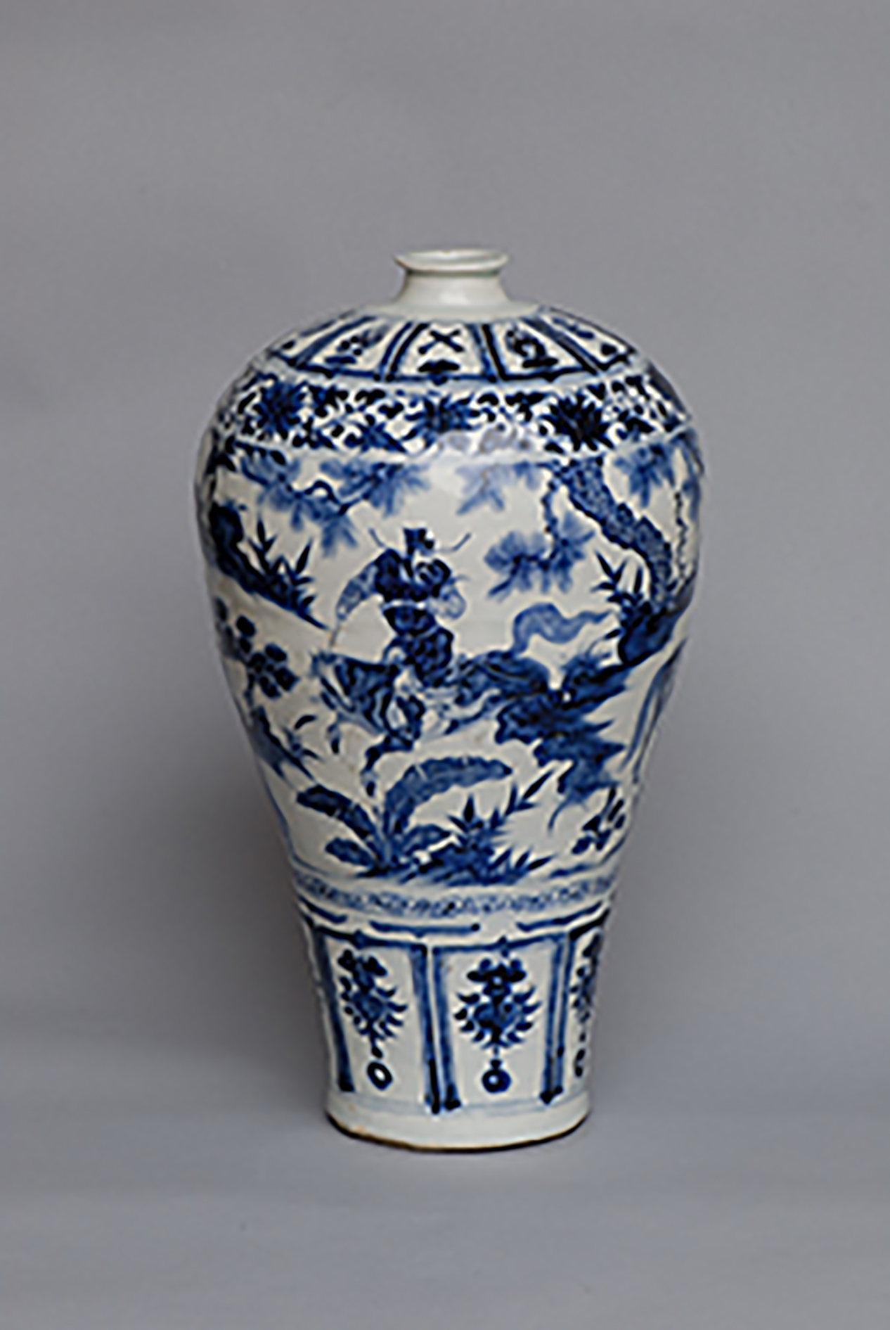 萧何月下追韩信图梅瓶-文物鉴赏-Nanjing Museum Administration