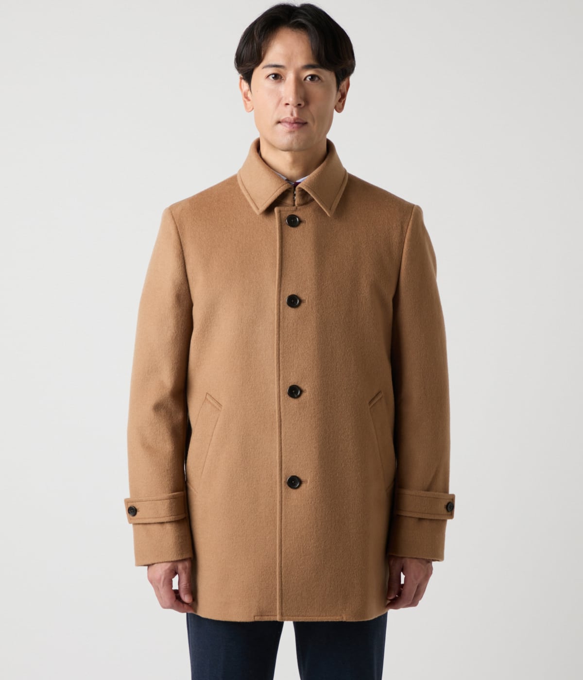 カシミヤ混 ショートビーバー シングルコート(16343302-2024