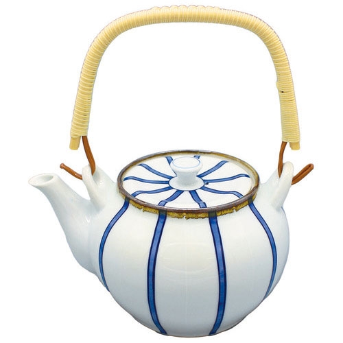 スマートオフィス】一珍呉須十草MS 6号土瓶 西海陶器