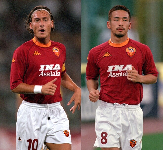 ヒデは怪物だった」“ローマの英雄”トッティが元同僚の中田英寿を回想