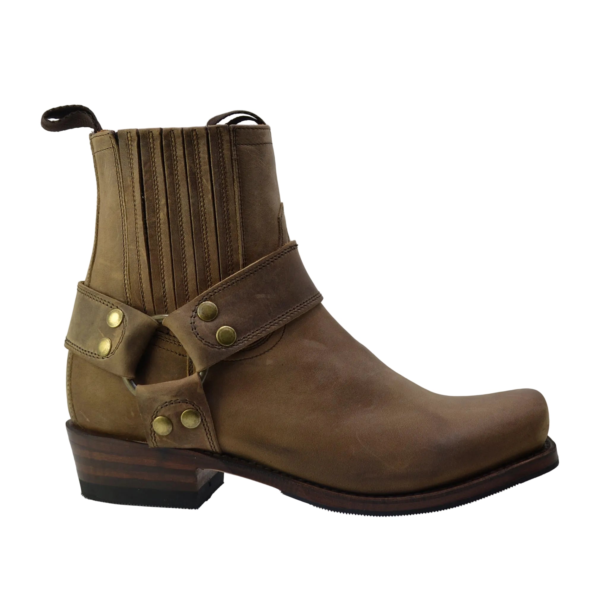 Women's Boots Sendra 8286 Harness Mad Dog Tang Leather Cuban Heel