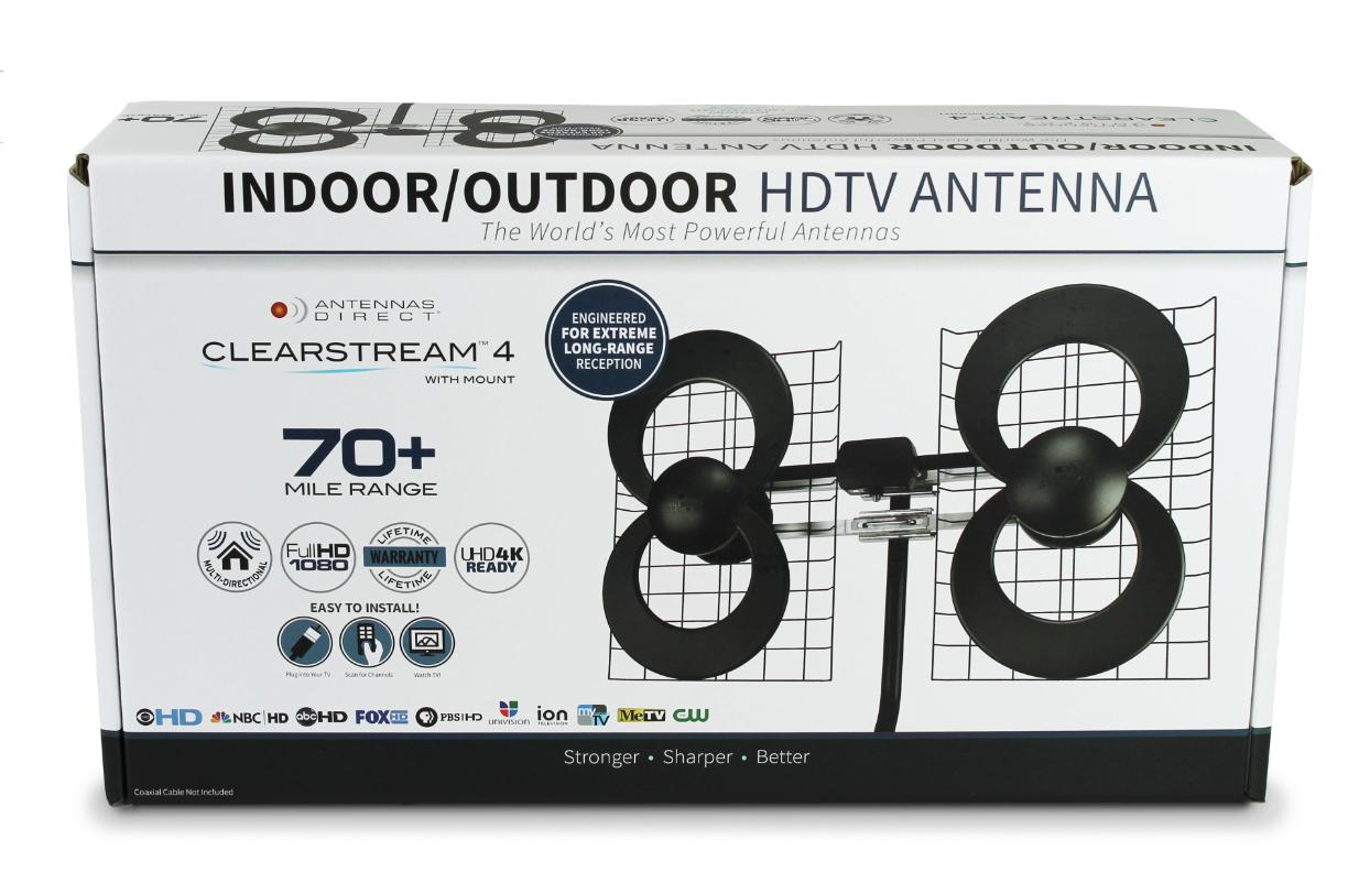 Antennas Direct ClearStream 4 HDTV Antenna With J-Mount (C4-CJM