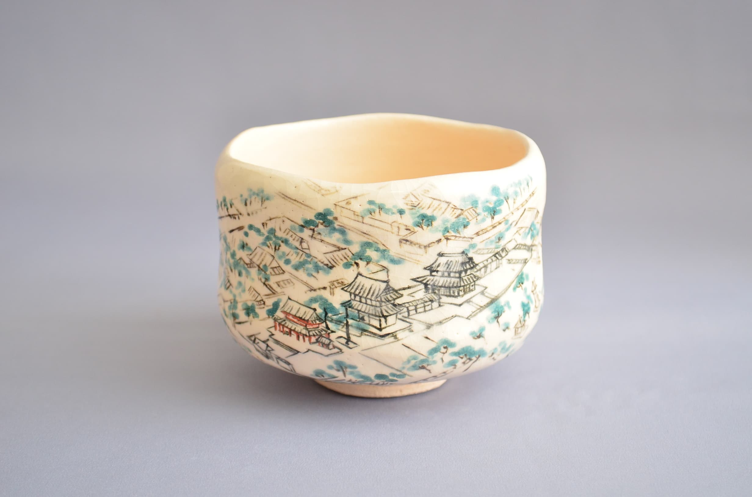 楽入窯（萬福堂 三代吉村楽入）作 紫野大徳寺図茶碗 of 茶の湯 墨東