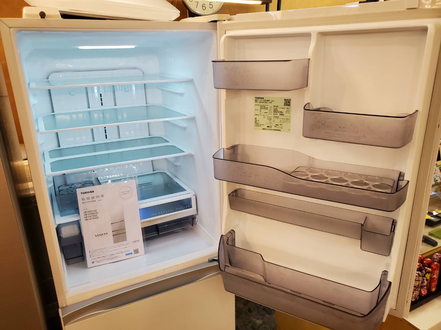 ☆TOSHIBA 東芝 465L 5ドア冷蔵庫 VEGETA ベジータ 2020年製 高年式 右