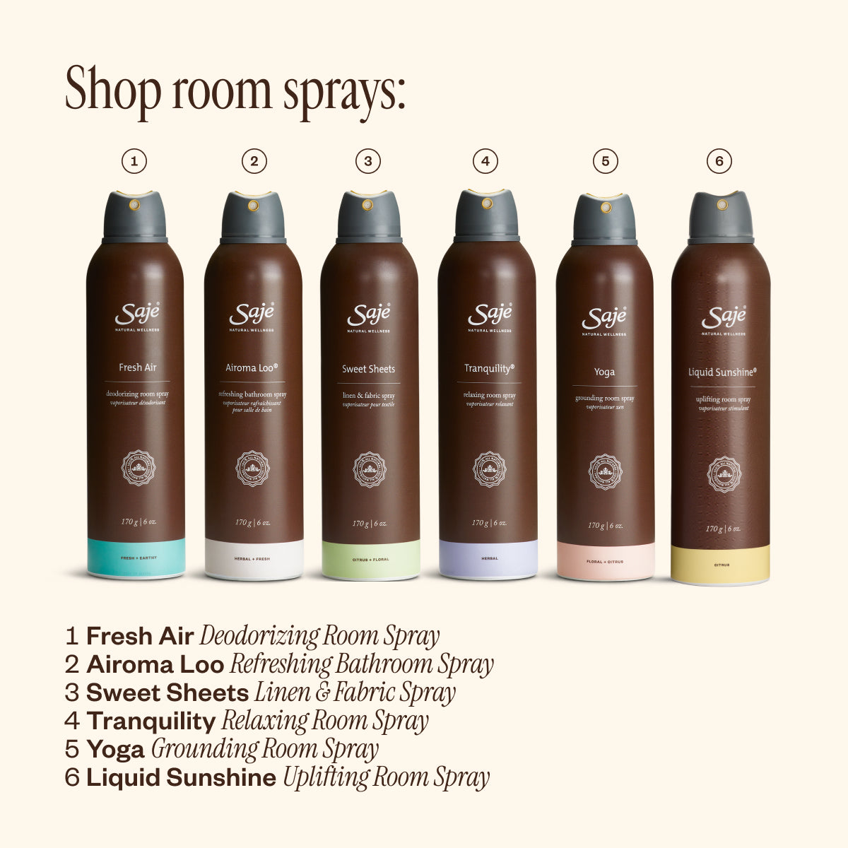 Yoga Grounding Room Spray - Saje Natural Wellness