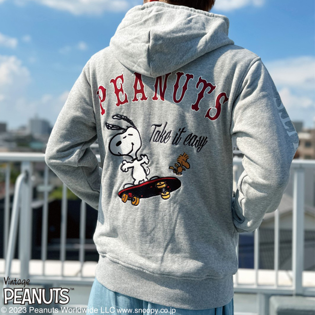 スヌーピー×フラッグスタッフ スケボースウェットパーカー Flagstaff