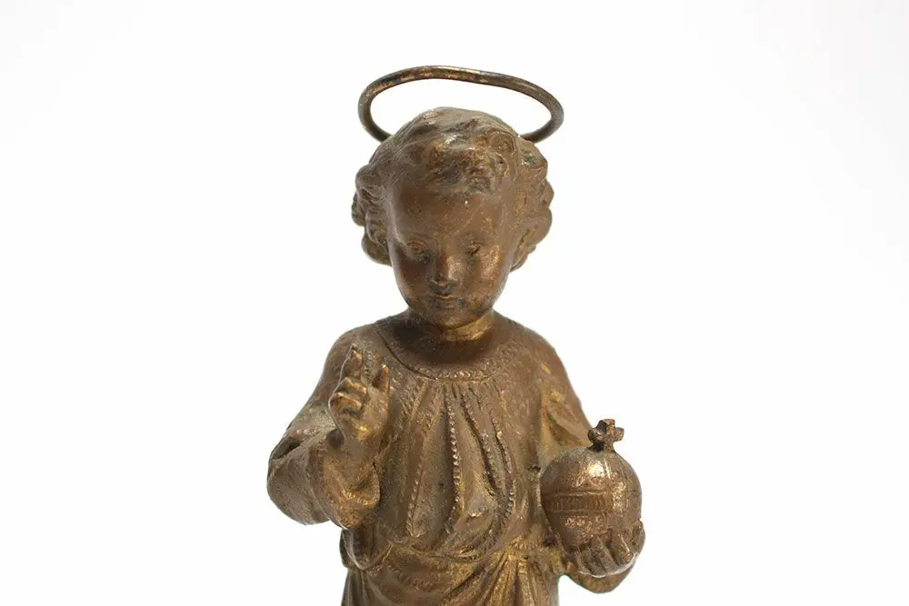 アンティーク雑貨 アンティーク 少年キリストのブロンズ像 置物