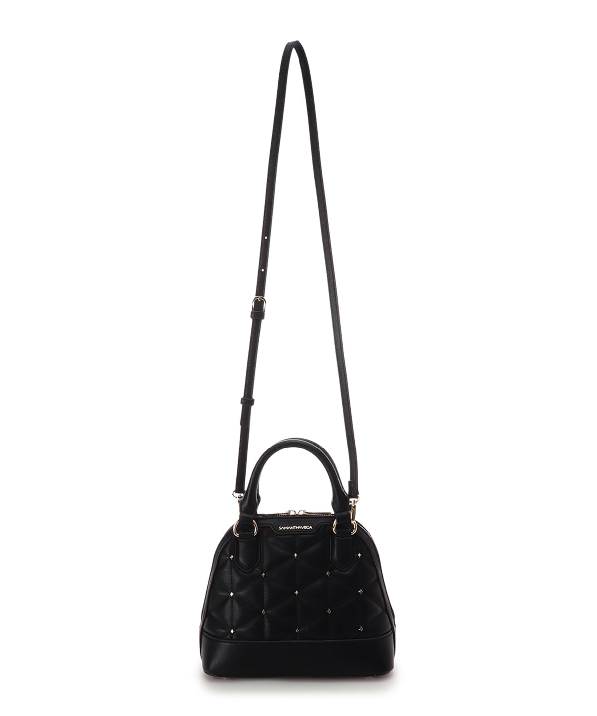 キルティングスタッズハンドバッグ（小）(FREE ブラック