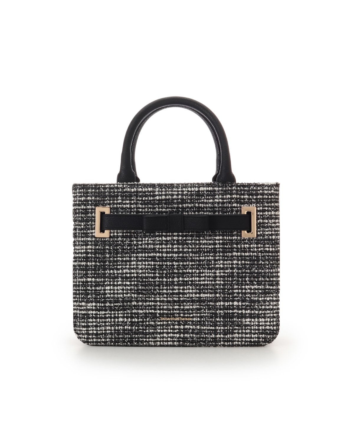 ファンシーツイード スクエアハンドバッグ(FREE ブラック): Samantha
