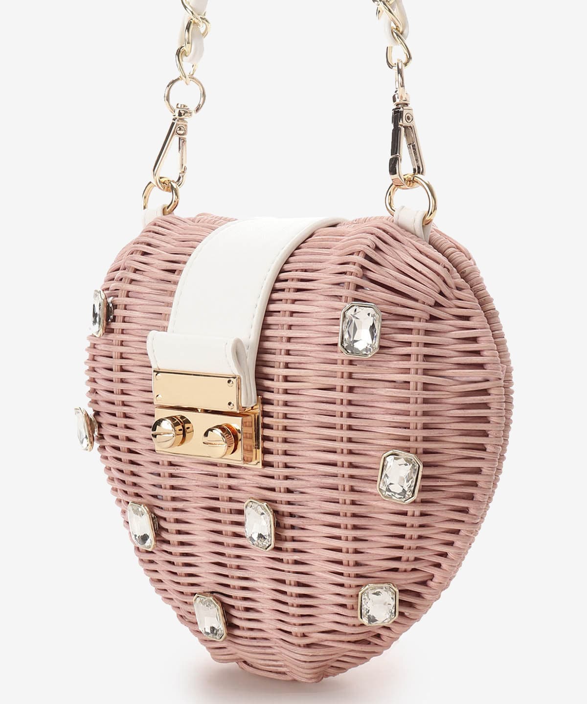 ジュエリーハート型ショルダーかごバッグ(FREE ピンク): SAMANTHAVEGA