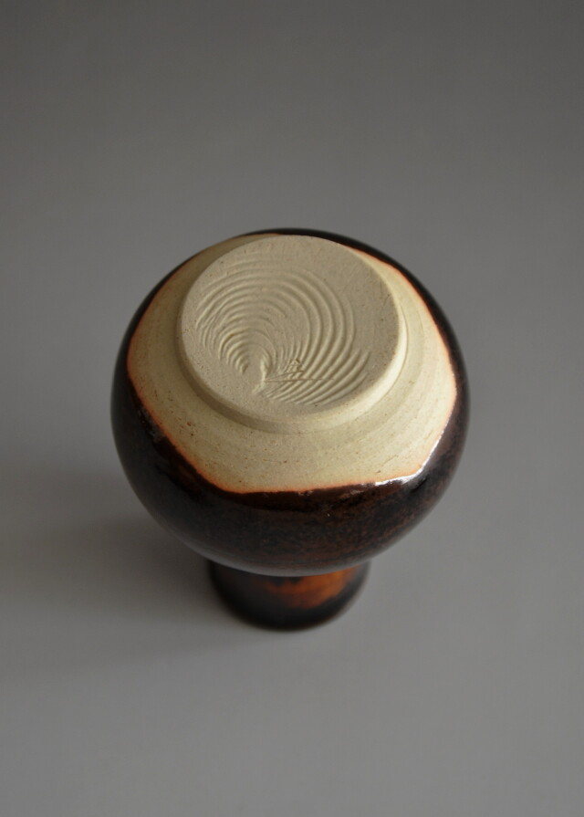 鶴首茶入 桶谷定一作 茶道具 茶入 Antique Sam's Collection