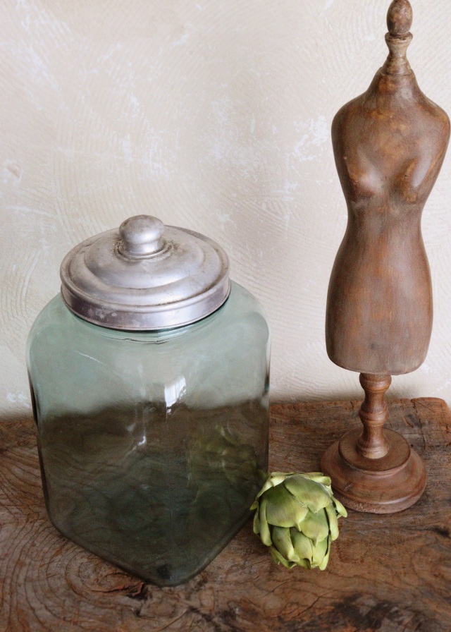 古いガラス瓶 アルミ蓋 保存瓶 古道具 透明ガラス アンティーク ガラス