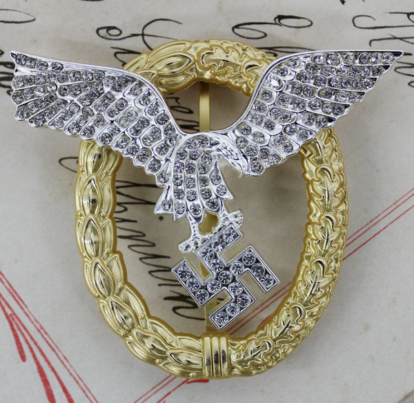 S＆Graf / 【2680】NS. ダイヤモンド入りパイロット偵察員章[プレス製]