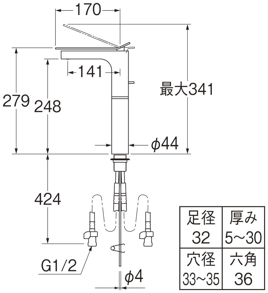 シングルワンホール洗面混合栓 | 商品のご案内 | SANEI｜デザイン性に