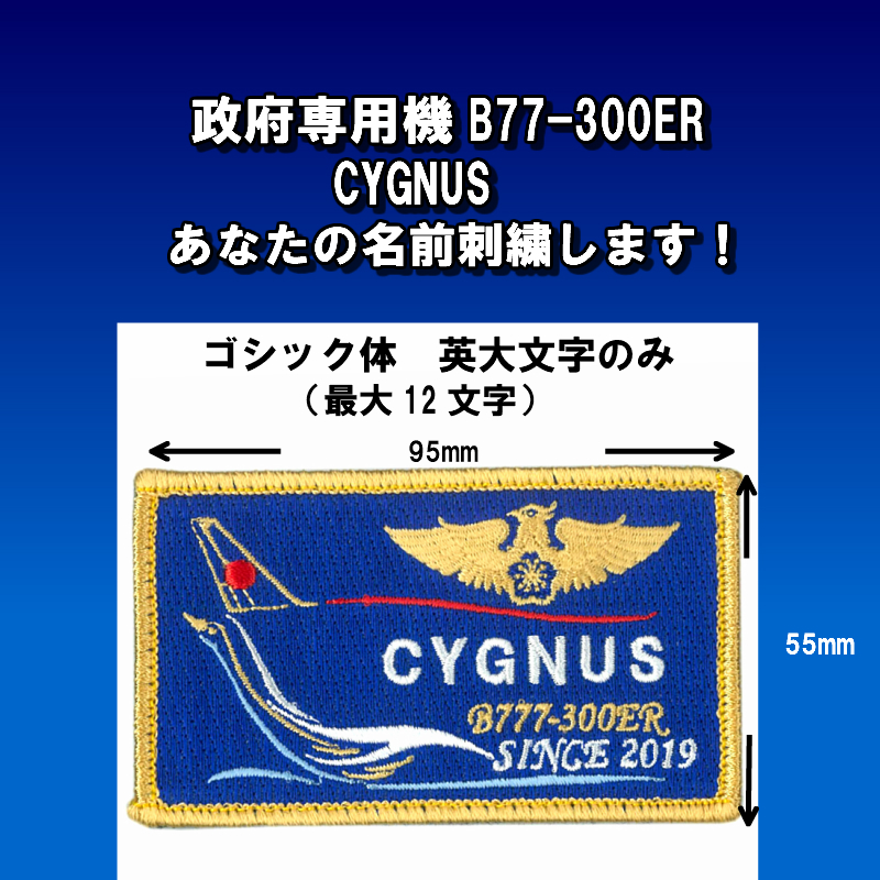 航空自衛隊 空自 政府専用機 パイロットネームタグ パッチ ワッペン