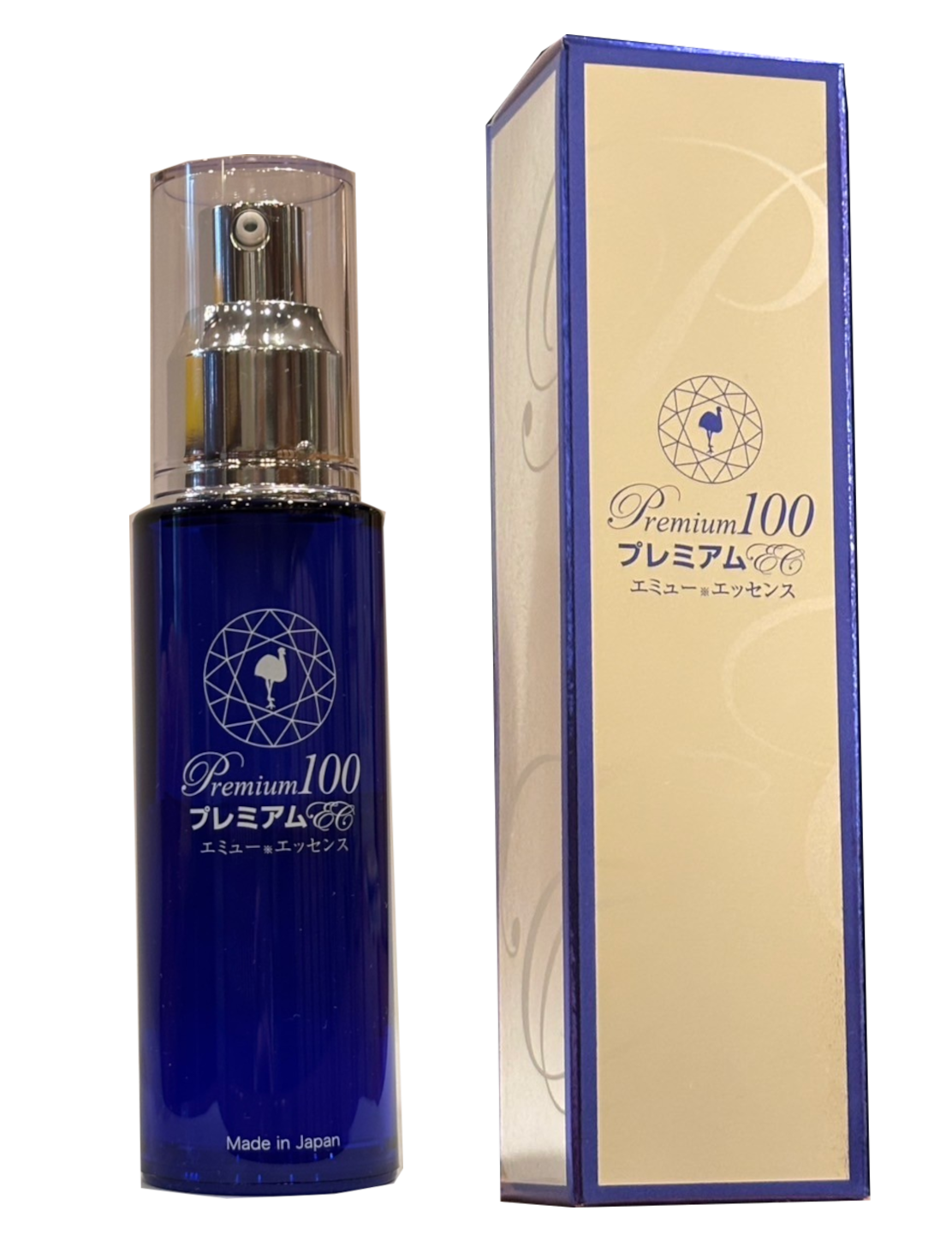 プレミアム100エミューオイルにエアレスプッシュ式 お得な大容量タイプ