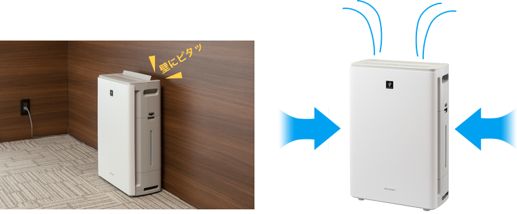 プラズマクラスター加湿空気清浄機(KC-M50B-W) | ご家庭のお掃除用品と