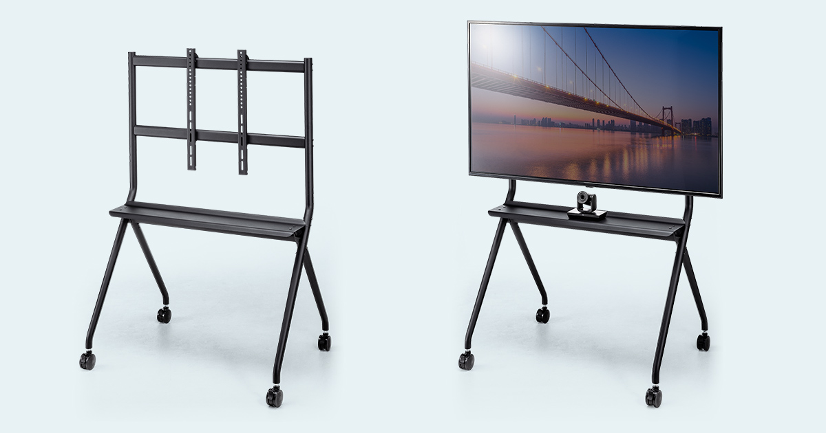 テレビ会議システム内蔵ディスプレイ、電子黒板の設置に最適な高耐荷重