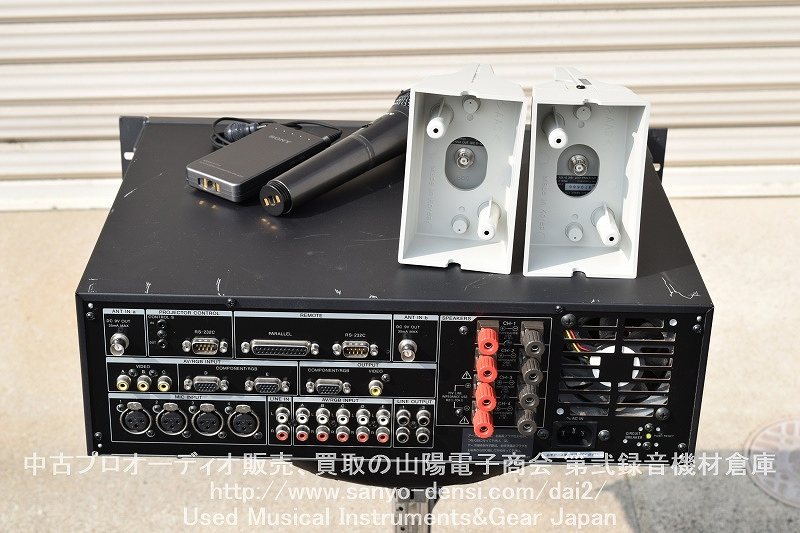 中古 SONY SRP-X500P デジタルパワードミキサー マイクセット 山陽電子