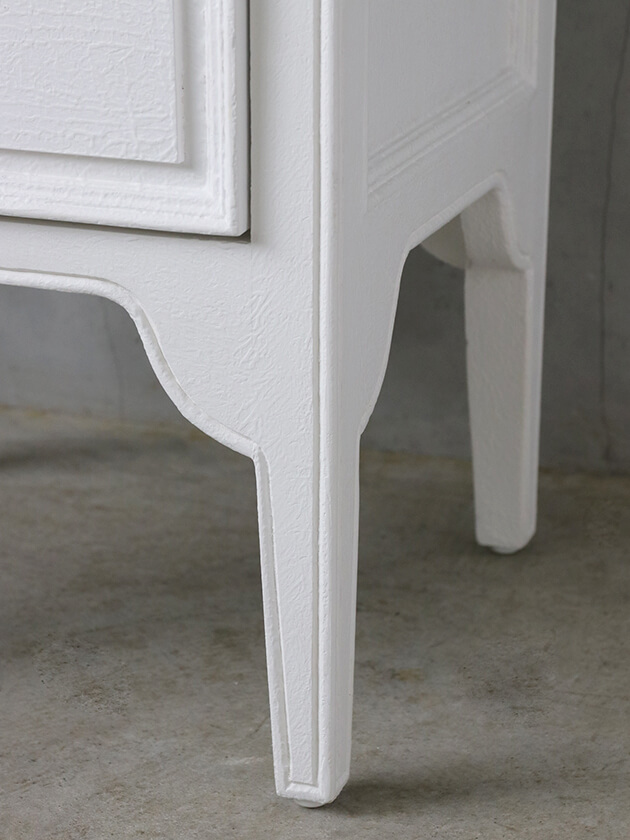 BLANC D'IVOIREサイドテーブルCHARLIEアンティークホワイトTOPヌアージュ
