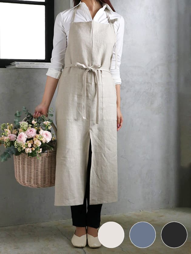 NOVEMBER LINEN リネン フル エプロン