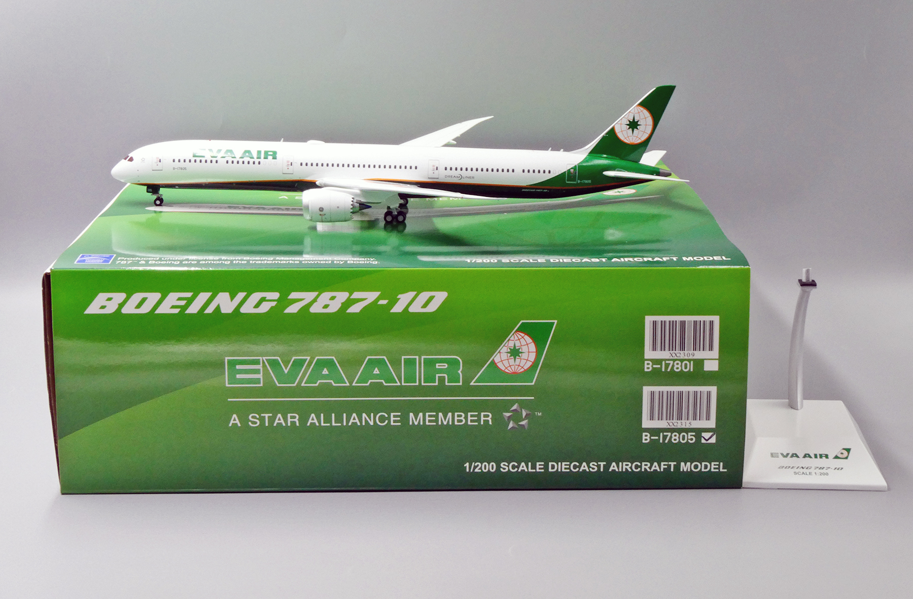 ScaleModelStore.com :: JC Wings 1:200 - XX2315 - EVA Air Boeing 787-10
