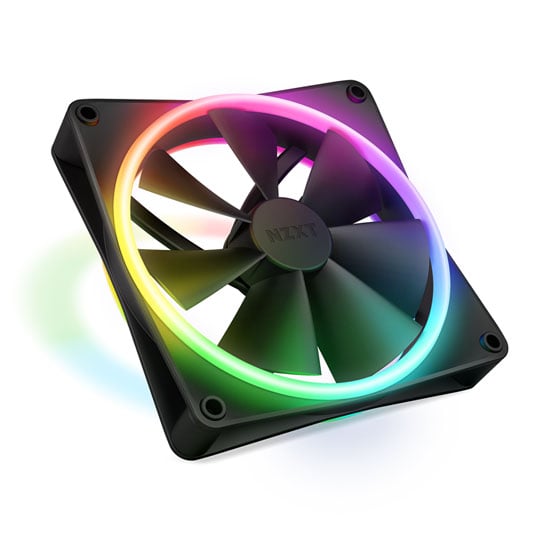NZXT F140 RGB Duo 140mm PWM Fan 2 Pack with Controller White
