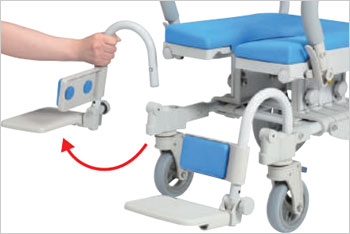 ウチエ シャワーラク四輪自在V シャワーキャリー・入浴用車椅子 | 快適