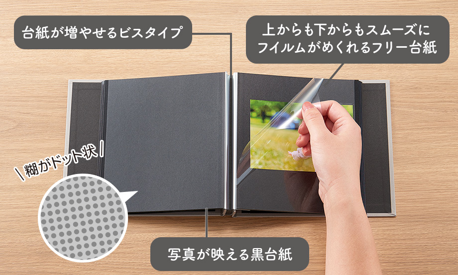 レミニッセンス フリーアルバム〈ドット糊黒台紙〉 – セキセイ株式会社