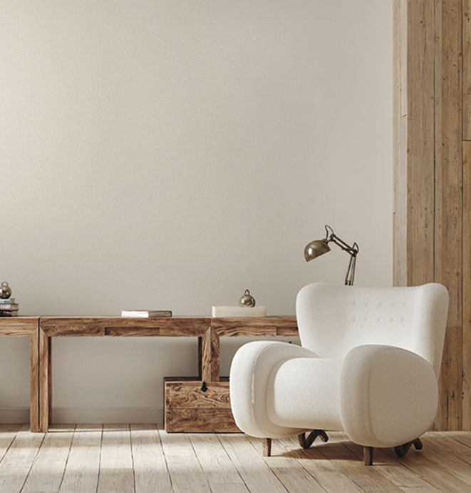 グレイッシュカラーのオレフィン壁紙｜リビング・和室・書斎｜GRAZIOSO