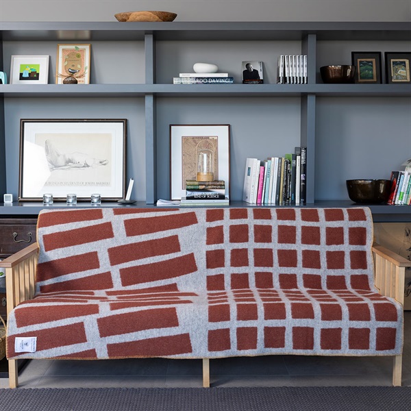 ウール シングルブランケット 130×180cm / FLOOR ブラウンKLIPPAN