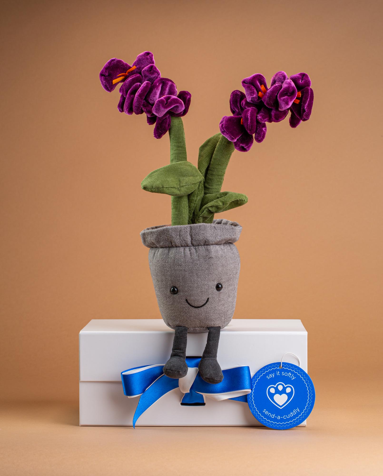 Cuddly Orchid Gift | Jellycat Amuseable Purple Orchid | New Home gift