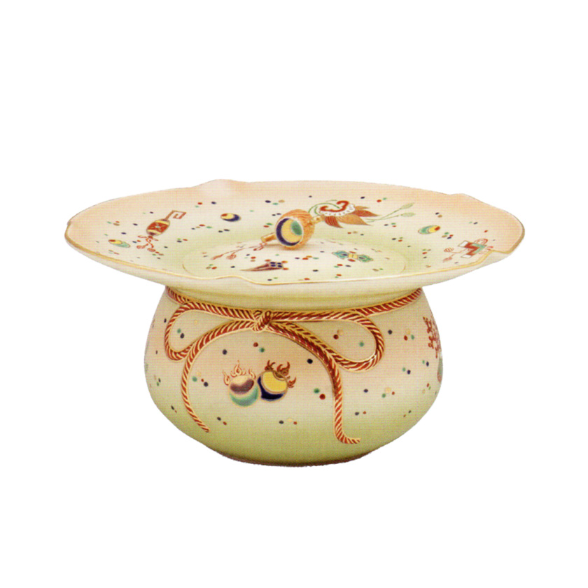 茶道具 水指（水差・みずさし） 京焼 色絵 宝尽し 砂金袋 水指 中村 秋