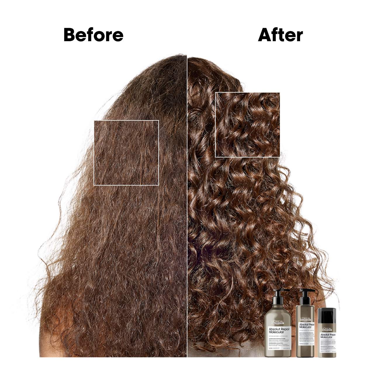 Mini Absolut Repair Molecular Leave-In Cream for Damaged Hair - L