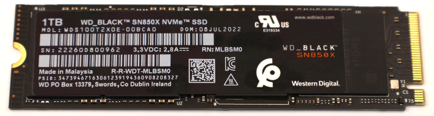 WD Black SN850X 1TB PCIe Gen4 M.2 NVMe SSD Review