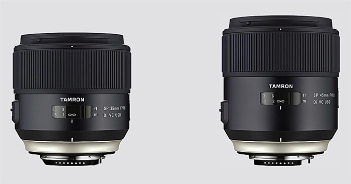 Tamron SP 35mm f1.8 Di VC USD and SP 45mm f1.8 Di VC USD Lens