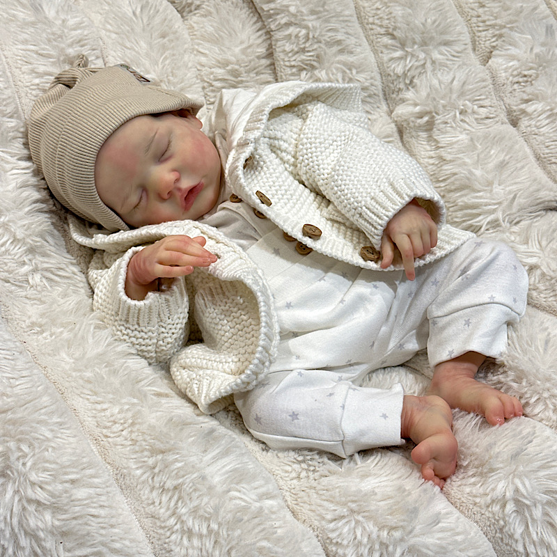 Reborn twin B boy premature Bonnie brown – Shellys Reborn Dolls