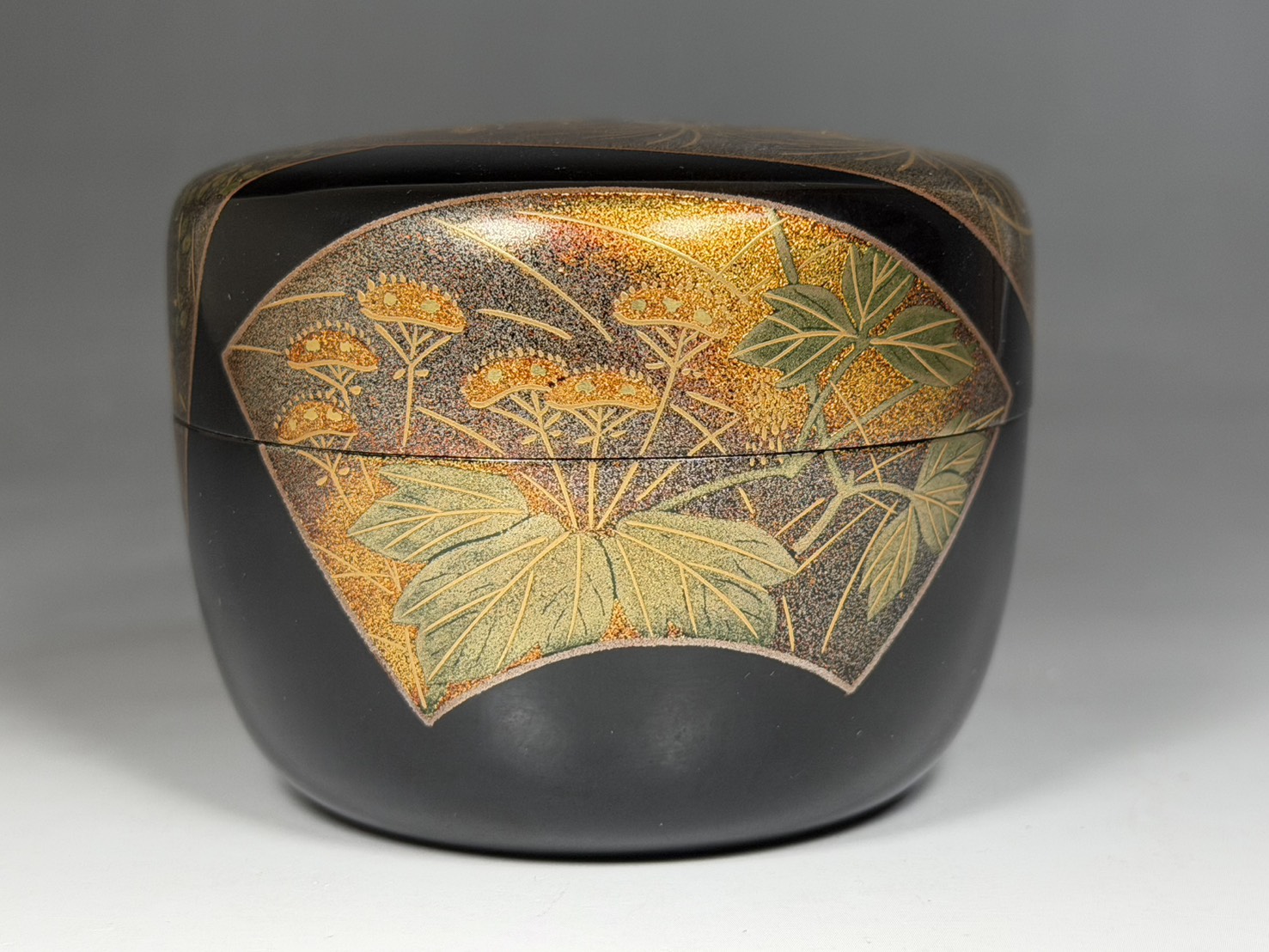 一后一兆 作 秋景蒔絵 平棗 内銀 二重箱 | 新栄堂