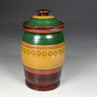 十二代坂倉新兵衛 萩焼三嶋手茶碗(即中斎好書付 二重箱)、灰被水指(即
