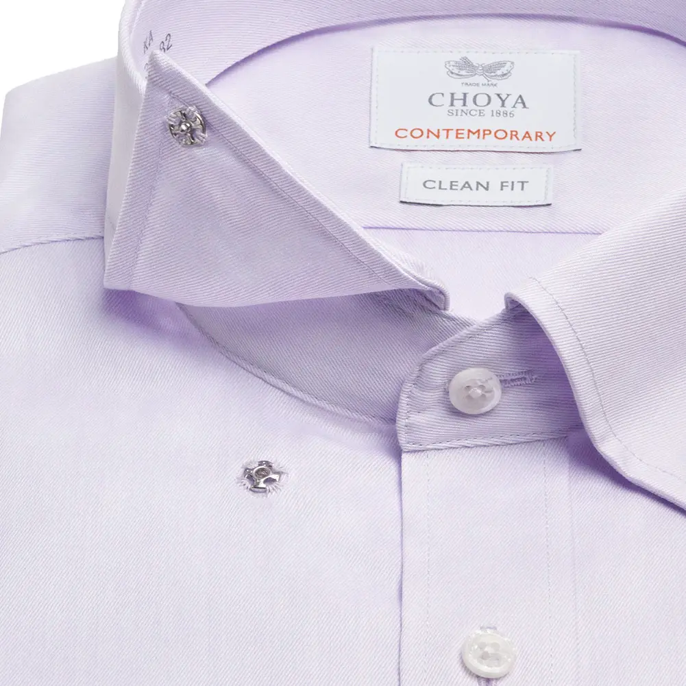ワイシャツ 無地 パープル ツイル CHOYA CONTEMPORARY｜CHOYA SHIRT
