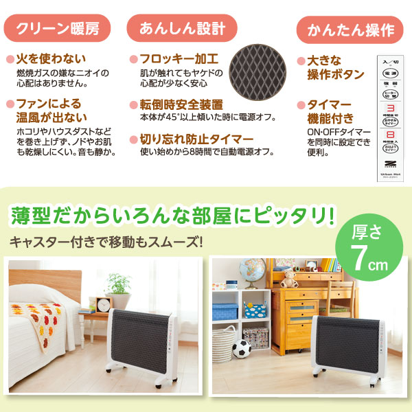 遠赤暖房器具アーバンホット〔RH-2201〕【ゼンケン】パネルヒーター