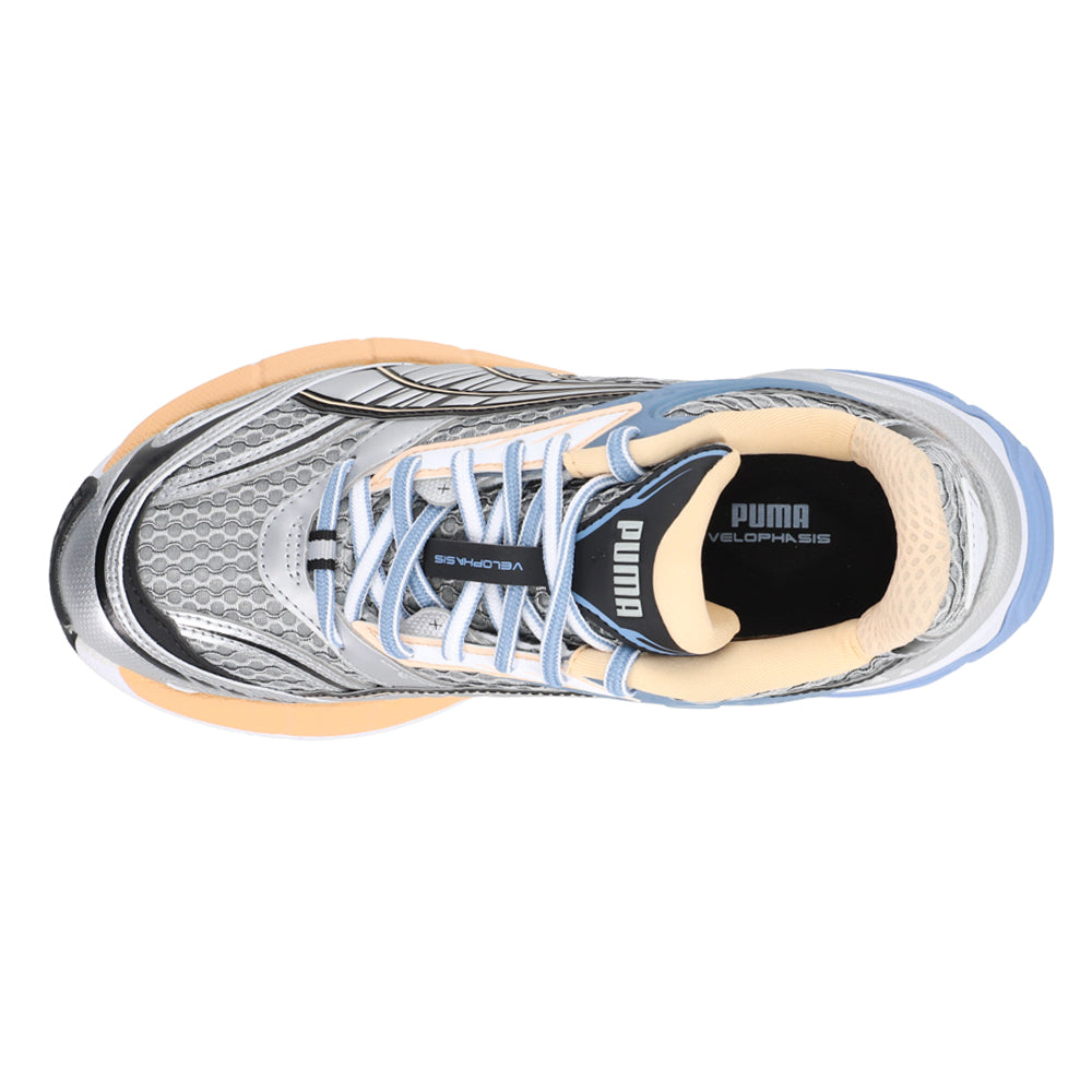 Shop Blue, Silver Womens Puma Velophasis Phased Metallic Lace Up