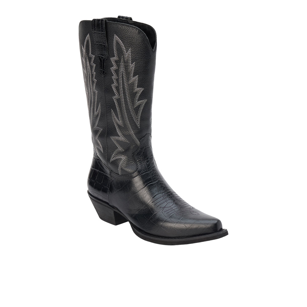 Shop Black Womens Arizona Pointed Toe Cowboy Boots – Shoebacca