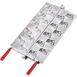 密元式焼饅頭機 2連 業務用機 ガスたい焼き機 （ミツモト式） 2連式