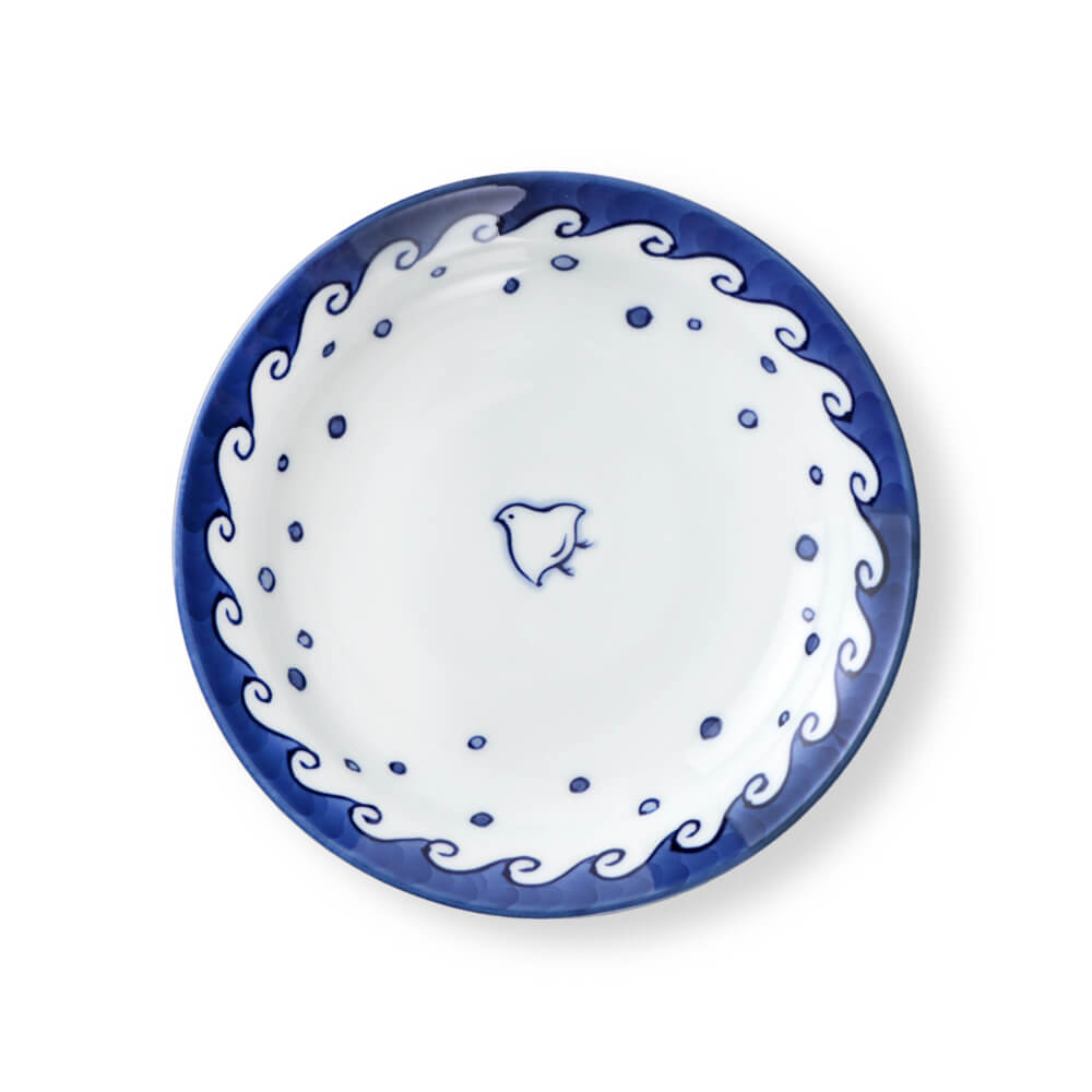 染付波千鳥 銘々皿 ｜ 有田焼の源右衛門窯公式オンラインショップ