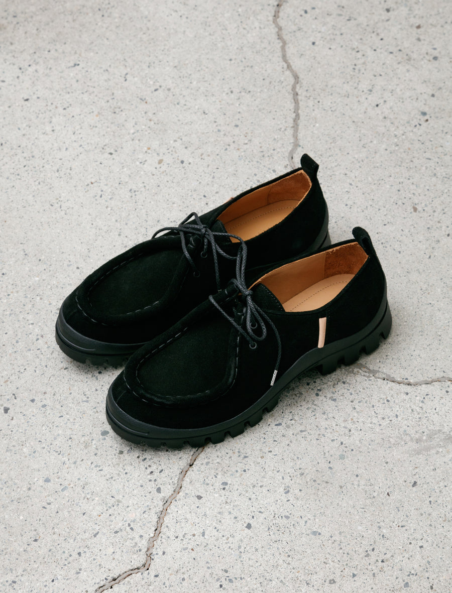 Hender Scheme Tirolean #2146 Black Suede – Neighbour
